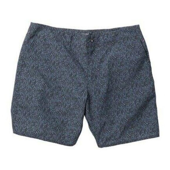 Zachary Prell Pewter Corolla Printed Men's Swim Trunks $128 - Picture 1 of 2